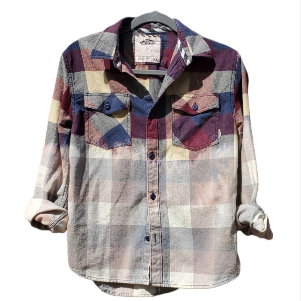 Bleach dipped flannel